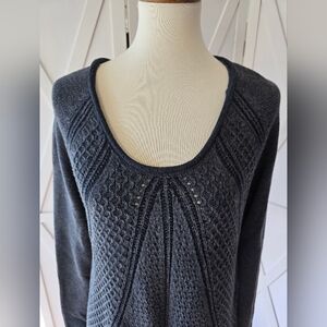 Calvin Klein Women's Knit Long Sleeve Sweater In Gray